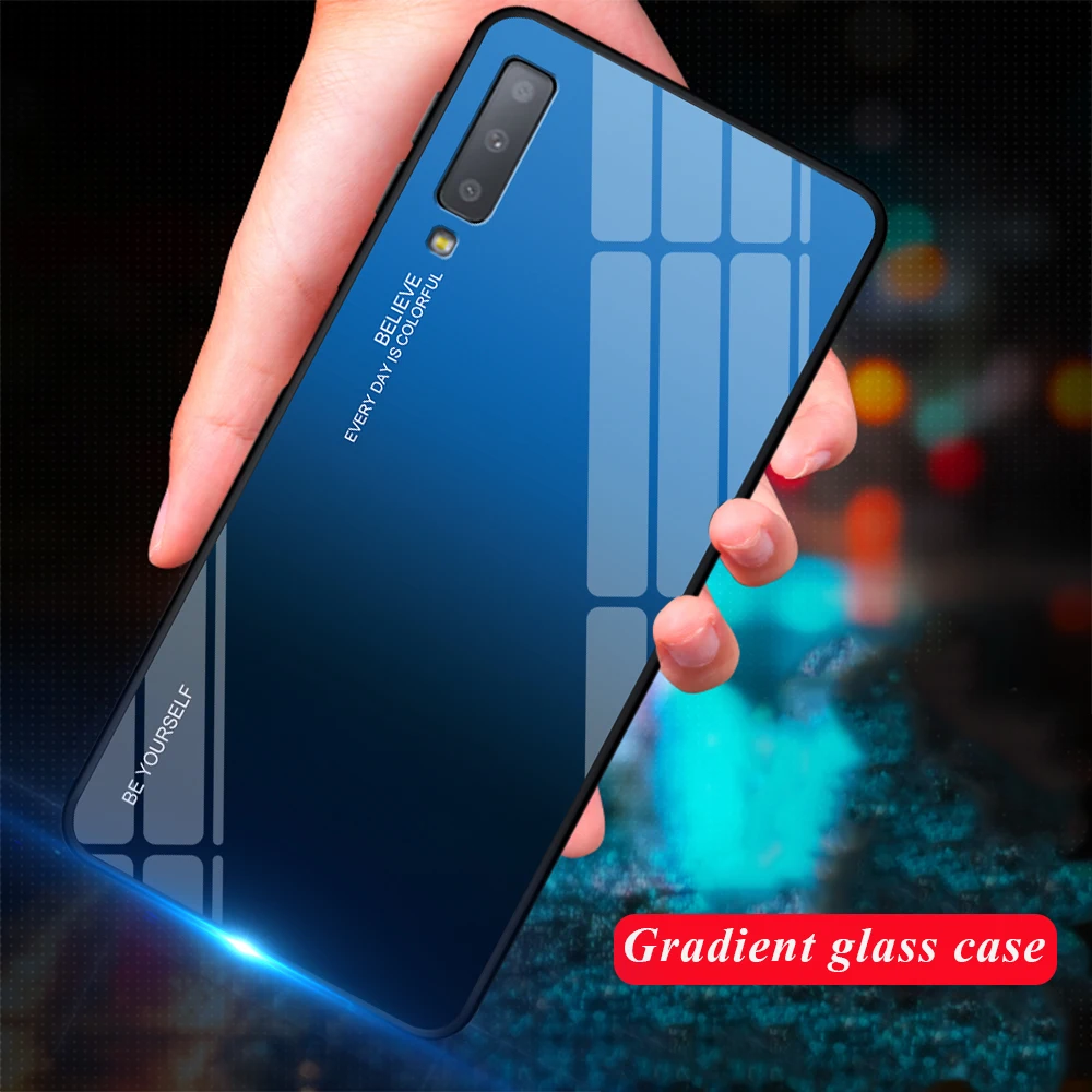 Градиентный чехол Aurora для Samsung Galaxy A5 2017 A520 A520F из закаленного стекла SM-A520 SM-A520F/DS