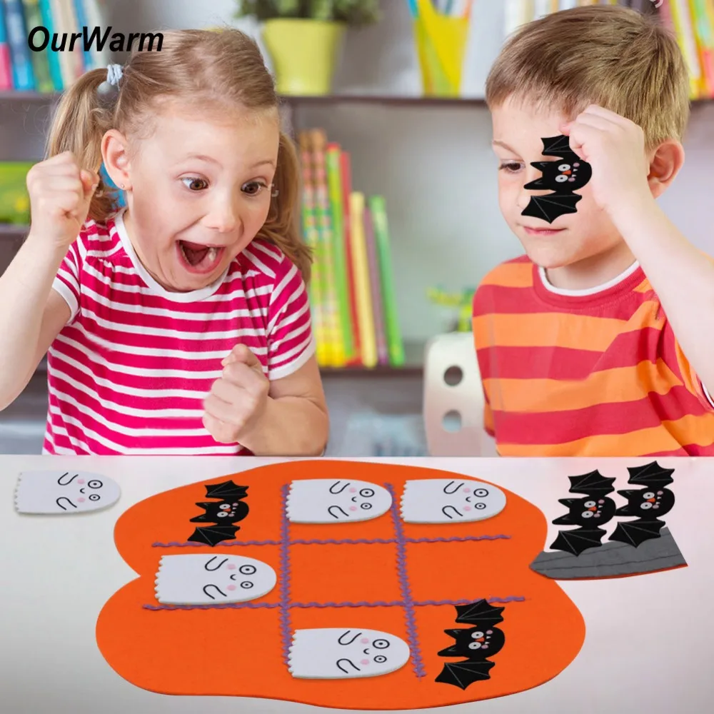 OurWarm/вечерние игрушки на Хеллоуин, домашние игры из фетра, развивающие игрушки в форме тыквы для детей, подарок для веселых игр для путешествий, праздничные вечерние принадлежности