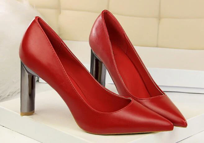 Дамы женская обувь коренастый Обувь на высоком каблуке офисные туфли zapatos mujer с