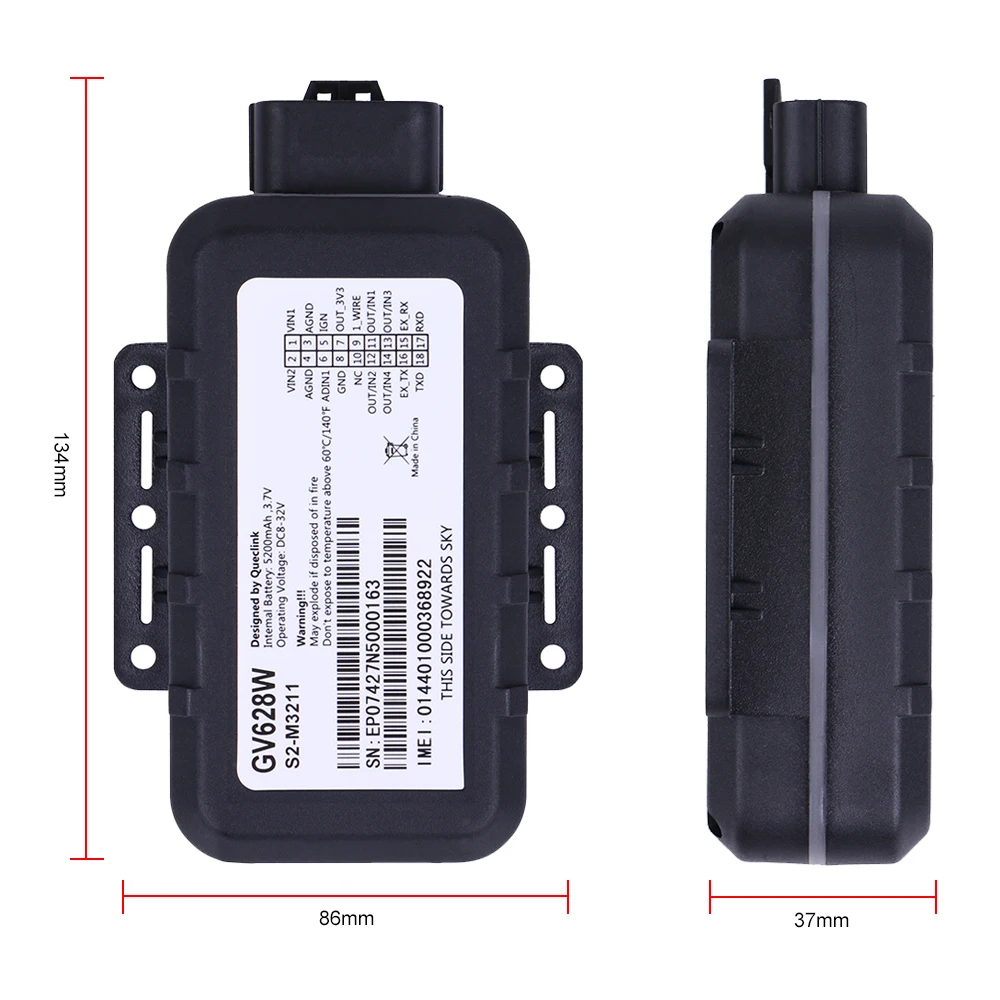 Queclink GV628W gps трекер локатор Водонепроницаемый автомобиля gps трекер Напряжение диапазон 8 V-32 V DC GPRS Устройства Слежения Rastreador