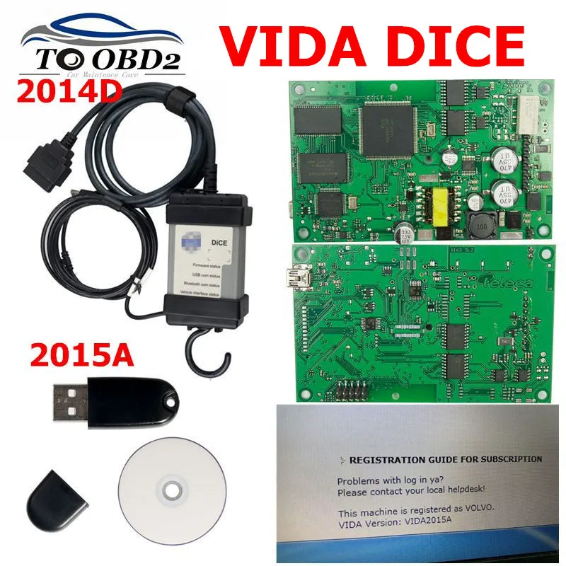 Новейший 2015A для Volvo Vida Dice PRO+ 2014D полный чип печатной платы Диагностический Инструмент полные чипы кубик Pro для сканер Volvo