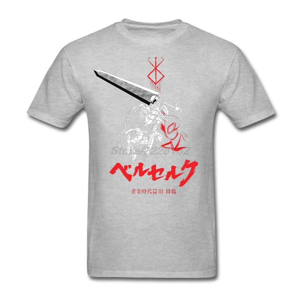 Индивидуальные футболки Berserk Kpop хлопковая футболка Diy летняя одежда Homme Мужская