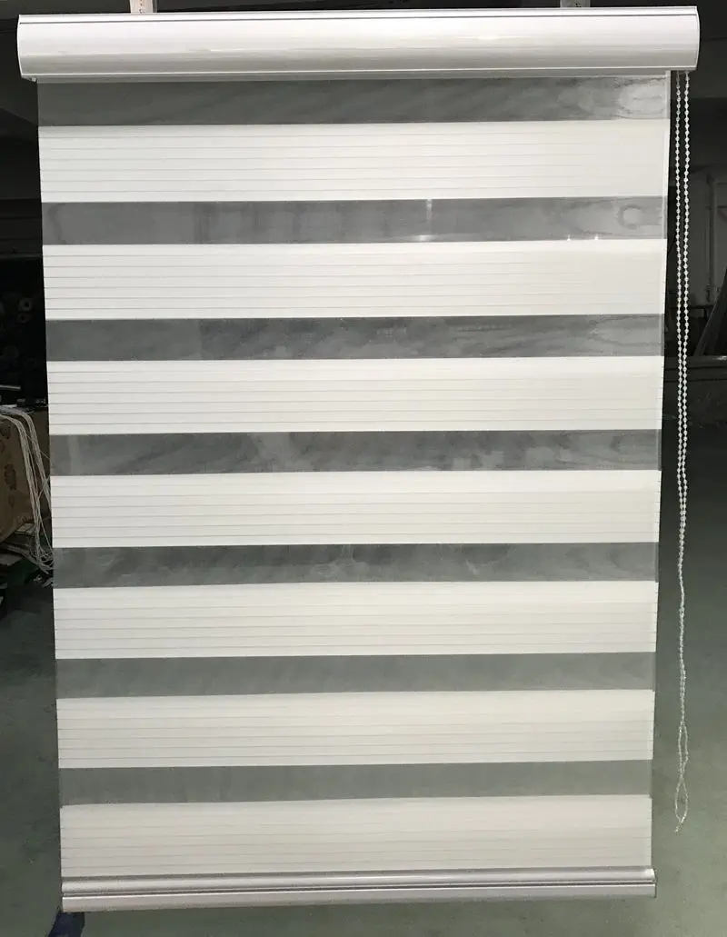 Пользовательские вырезанные по размеру дневные шторы Зебра двойные роликовые и