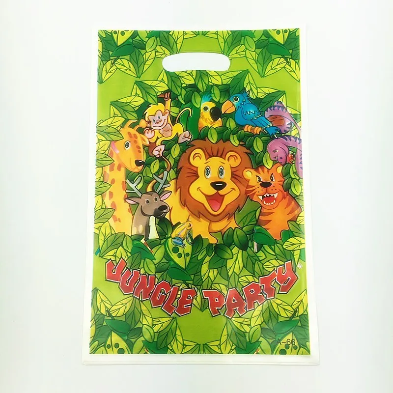 58 шт. джунгли Лев кружки тарелки салфетки соломы Подарочный пакет Ножи столовая