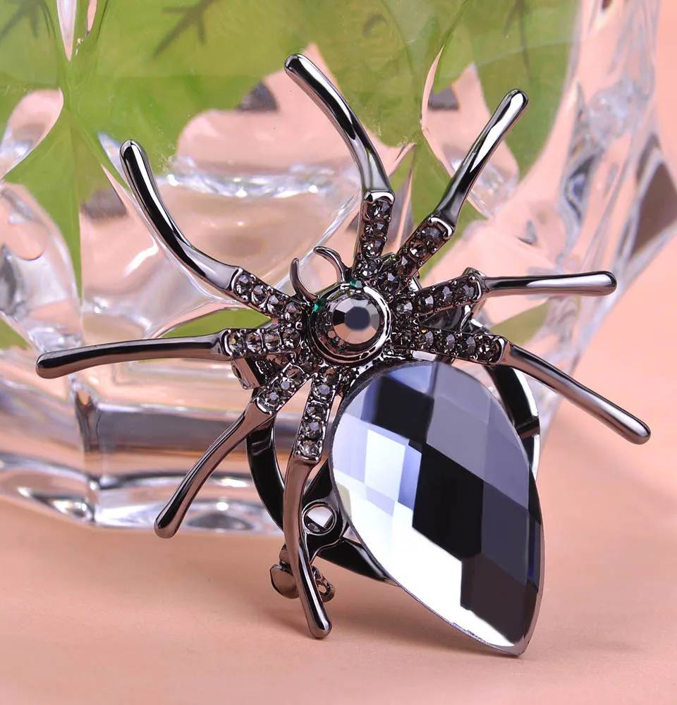 Женская Брошь в виде серых кристаллов|crystal dragonfly brooch|brooch photobrooch wholesale |