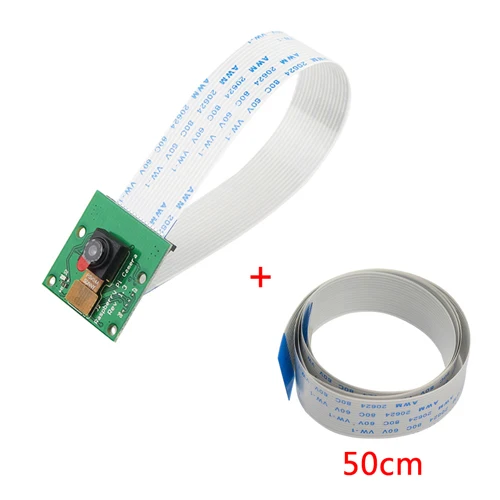 with whitecable 50cm Для камеры Raspberry Pi 1080 p 720 p Модуль камеры для Raspberry Pi 3 Model B+ 5Mp веб-камера для Raspberry Pi 2 Модель B кабель камеры - Цвет: with whitecable 50cm