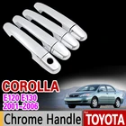 Для Toyota Corolla 2001 - 2006 Хромированная ручка комплект отделки E120 E130 2002 2003 2004 2005 автомобильные аксессуары наклейка стайлинга автомобилей