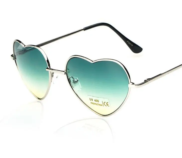 Новинка 2018 светоотражающие солнцезащитные очки в форме сердца стиле ретро