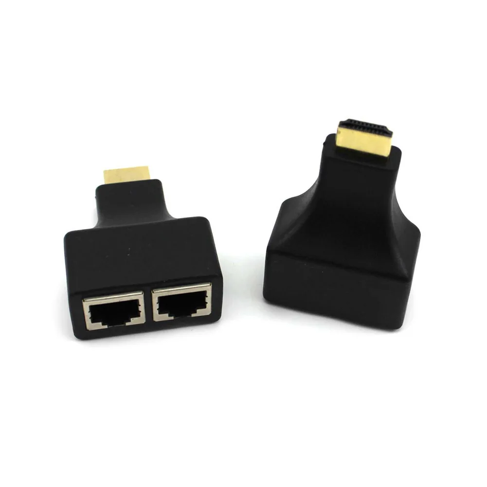 2 шт. HDMI двойной RJ45 CAT5E CAT6 UTP LAN Ethernet удлинитель Ретранслятор адаптер 1080P для HDTV HDPC PS3