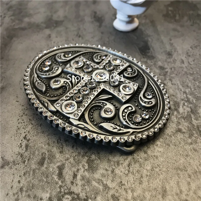 New Fashion Silver Cross Diamond Metal Belt Buckles Quality buckles Fit 4cm Wide Man women Clothes Pants Accessories | Дом и сад