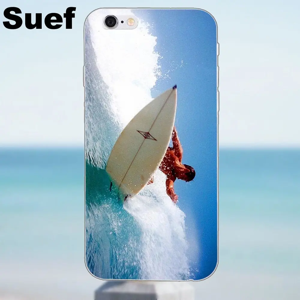 Suef серфинг на Гавайях для iPhone X 4 4S 5 5S 5C SE 6 6S 7 8 Plus Galaxy J1 J3 J5 J7 A3 A5 2016 2017 мягкий