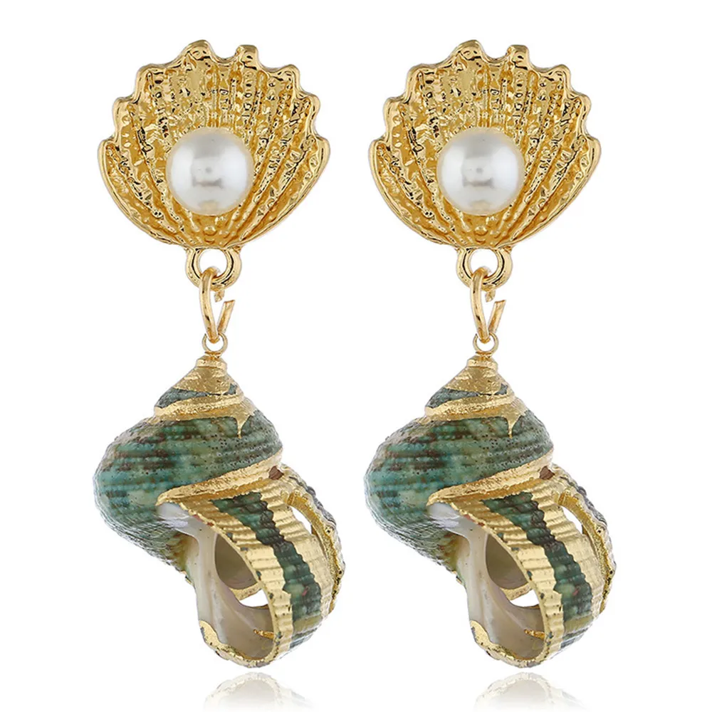 MLING 2019 новые океанские серьги богемные оболочки гребешок Раковина Морская звезда