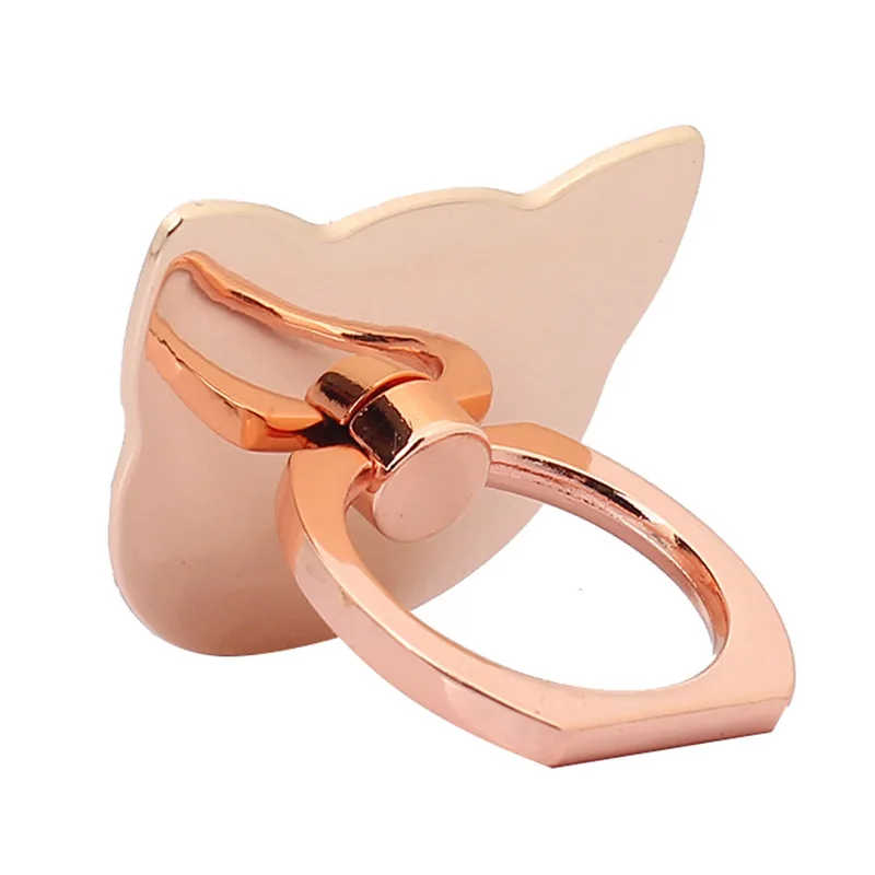 Rose Pink Дизайн металлический палец кольцо милый держатель мобильного телефона держатель телефона кольцо милый мультфильм кошка VS попсокет на телефон попсокеты на мобильных телефонов - Цвет: Rose Pink