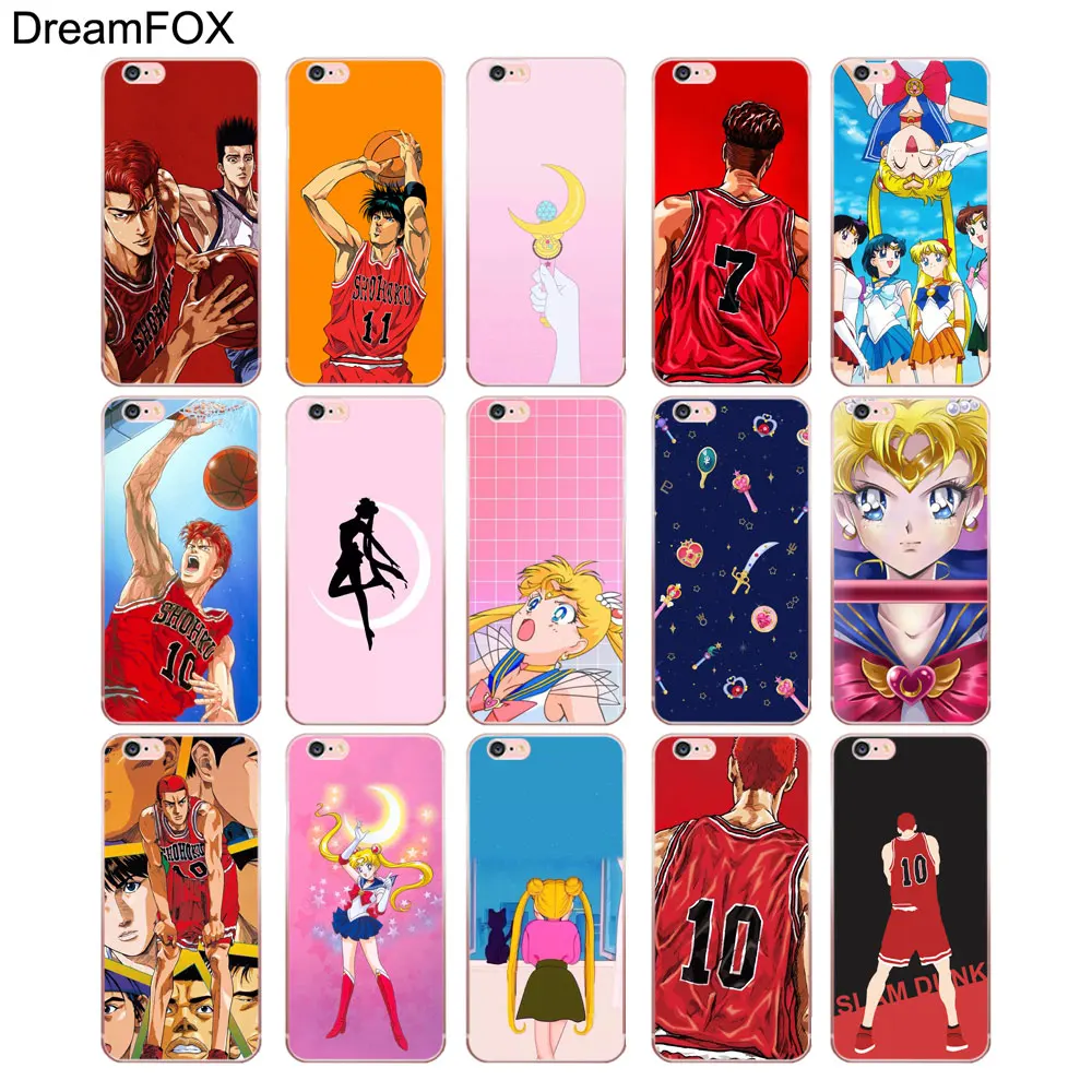 M554 Slam Dunk Sailor Moon Мягкий ТПУ силиконовый чехол для Apple iPhone 11 Pro XR XS Max 8X7 6 6S Plus 5 5S SE 5C 4 4S |