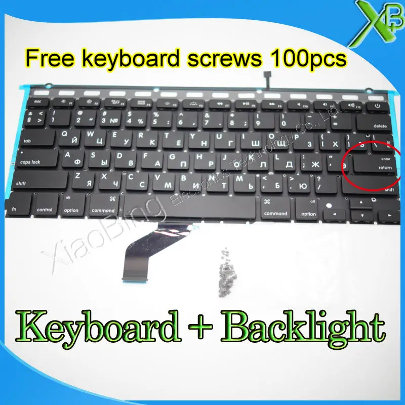 Совершенно новая клавиатура с русской раскладкой для MacBook Pro Retina 13 3 дюйма A1425 +