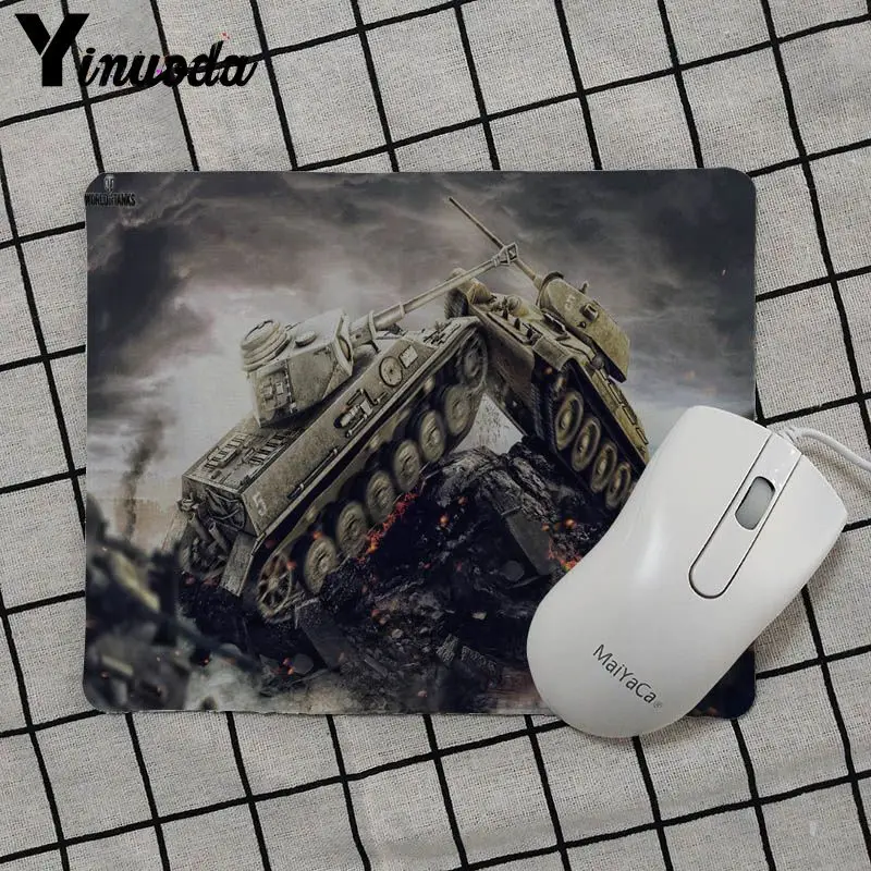 No Lock Edge25x29cm Yinuoda World Of Tanks игровая уникальная настольная панель игровой резиновый коврик для компьютерной мыши PC Компьютерная игровая мышь коврик для компьютерного геймера - Цвет: No Lock Edge25x29cm