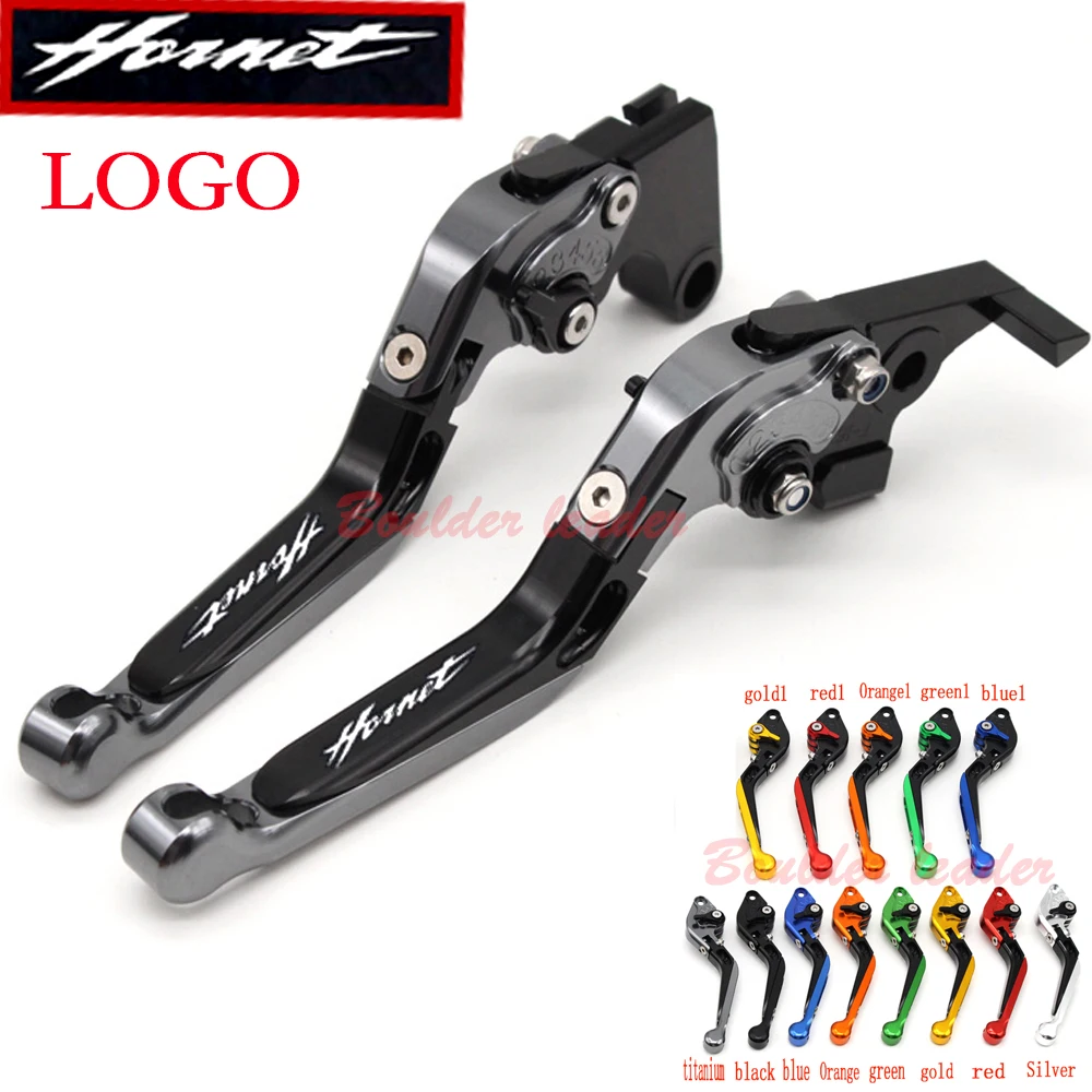 С новым логотипом (Hornet) для Honda CB 900 CB900 Hornet 2002 2003 2004 2005 CNC черный Регулируемый рычаг
