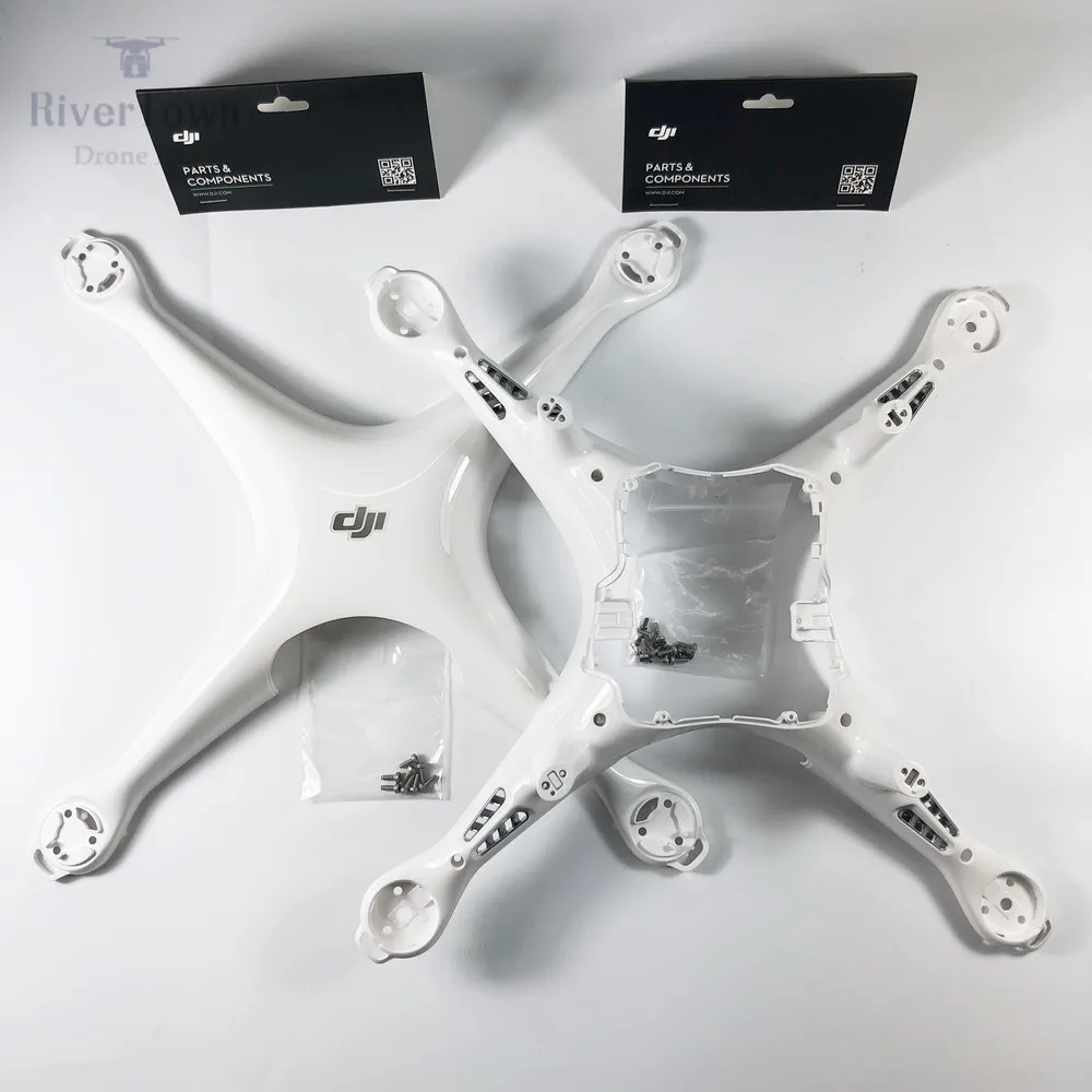 upper and bottom Корпус Корпуса для DJI Phantom 4 Расширенная верхняя крышка Нижняя оболочка шасси с винтом P4 Adv Запасная часть - Цвет: upper and bottom