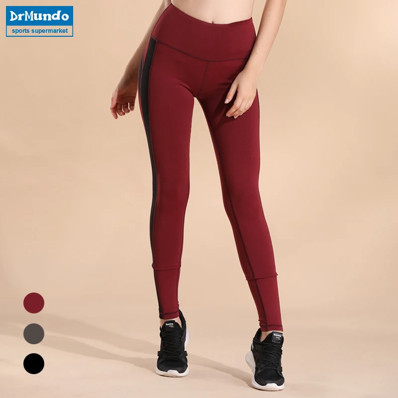 Для женщин Йога эластичные брюки с высокой посадкой Фитнес спортивные