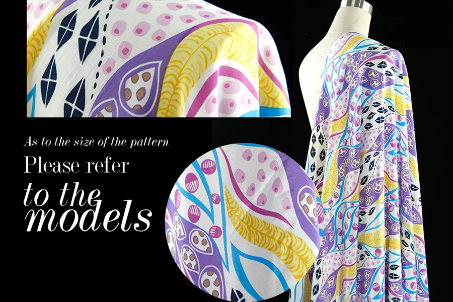 Ткань из смесового шелка и хлопка-шелковая ткань свежий цветочный принт