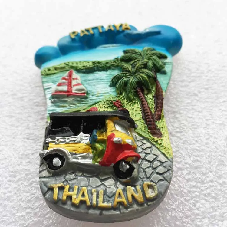 Thailand tourist Резорт Паттайя трёхмерный пейзаж Туризм памятный холодильник