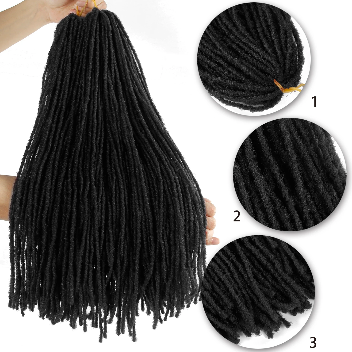 Sister Locks искусственные локоны в стиле Crochet волосы для наращивания Омбре чистый цвет 18 дюймов блонд коричневый Жук синтетические волосы для женщин крючком косы
