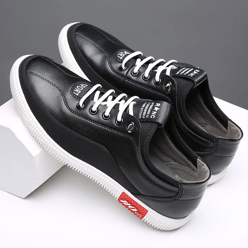 Кроссовки мужские из дышащей кожи Повседневная Удобная обувь лоферы весна |