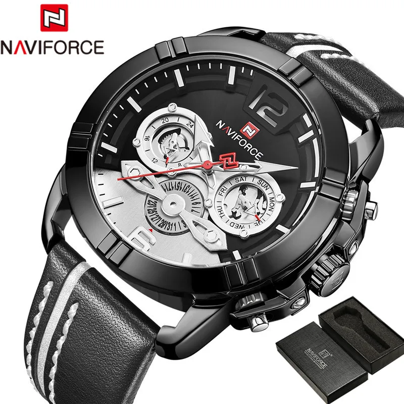 Relogio Masculino NAVIFORCE мужские наручные часы спортивные военные водонепроницаемые