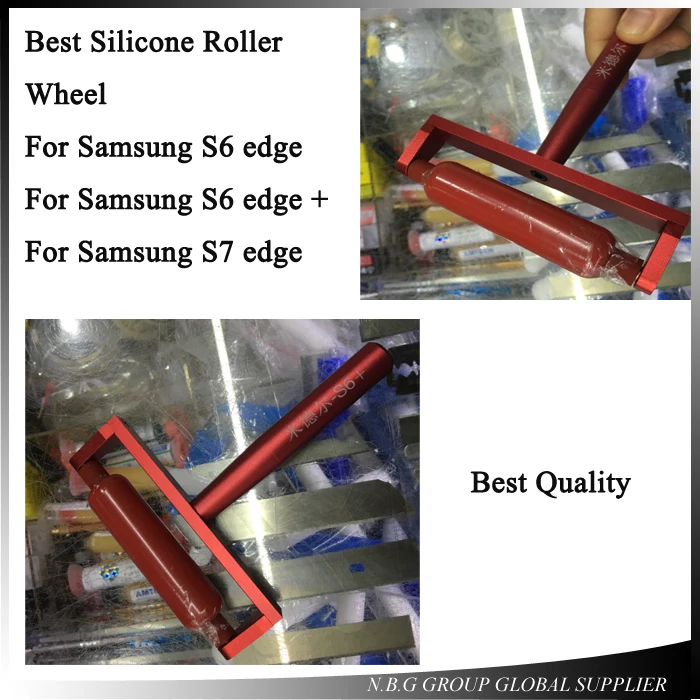 Лучшее Силиконовое роликовое колесо для Samsung Galaxy S6 edge/S6 edge +/S7 LCD OCA Film
