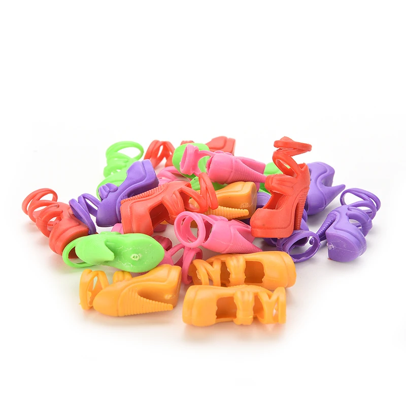 10 пар в комплекте Кукла Бандажные туфли с бантом Босоножки на высоком каблуке для