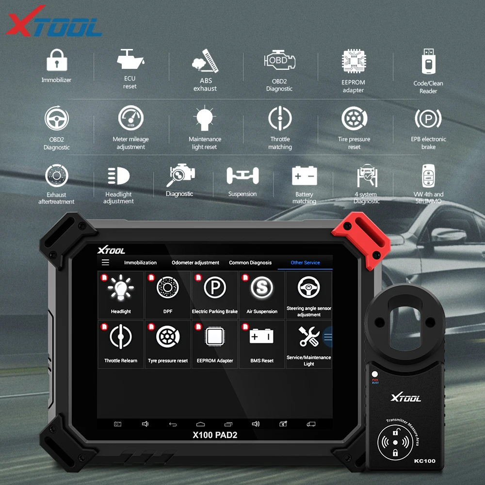 X100 PAD2 OBD2 инструмента диагностики с 4th и 5th Immo auto Key Программист все специальные функции для большинства моделей автомобилей