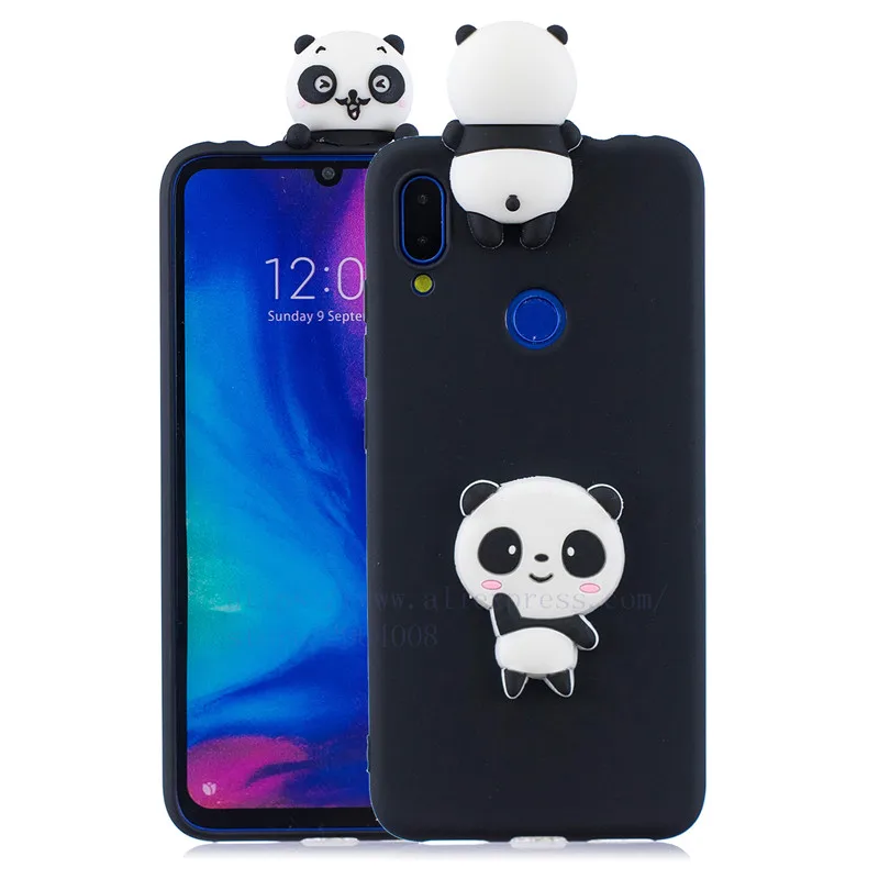 a TRISEOLY для Xiaomi Redmi Note 7 Чехол Redmi 7 3D стерео патч мягкий силиконовый бампер набивной чехол с изображением животного для телефона Xiomi Redmi Note7 - Цвет: a