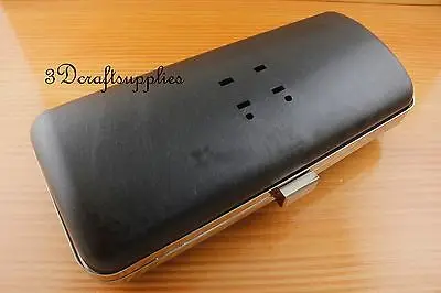 Металлическая рамка для кошелька с коробкой клеем на серебристый никель 9 1/2