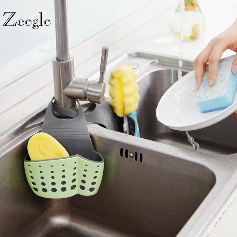 Домашняя кухонная подвесная сливная сумка Zeegle корзина для хранения в ванной