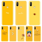 Задняя крышка из ТПУ Для Xiaomi Mi A1 A2 Lite 8 SE Mi5 Mi6 Mi8, мягкий силиконовый желтый чехол для Xiaomi Mi 5 5C 5S 5X 6 6X Plus, чехол для телефона