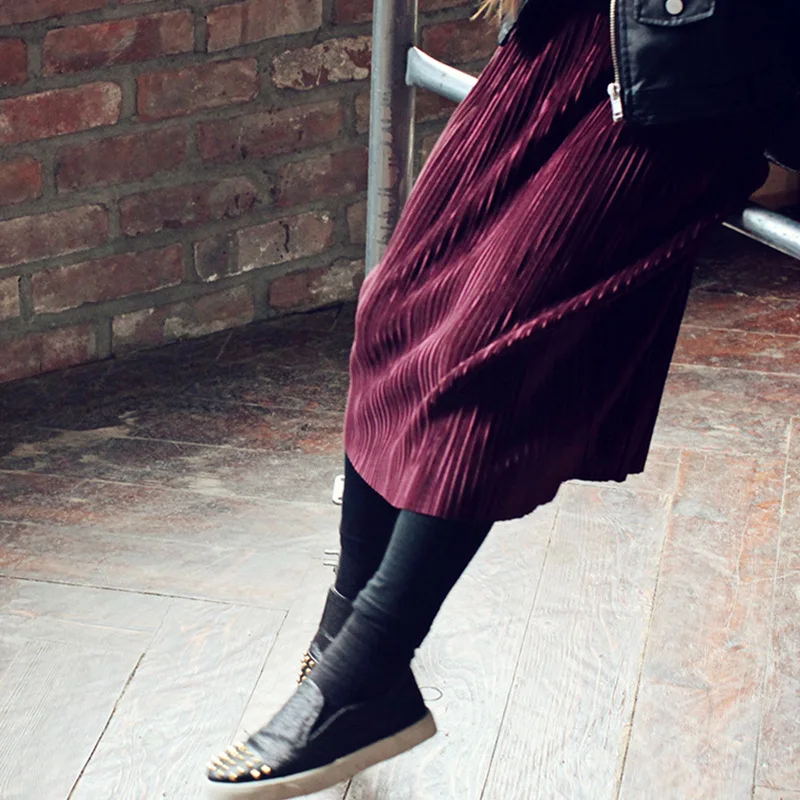 Юбка женская хлопковая Плиссированная 4 цвета на осень/зиму|kids girls skirt|girls skirtsprincess