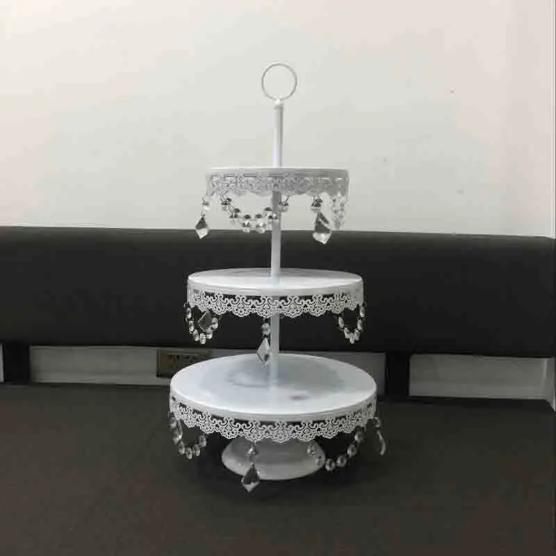 1pcs white Золотой, белый свадебный торт стенд набор 14 шт. кекс стенд посуда форма для выпечки приспособления для выпечки тортов жаропрочная посуда набор вечерние посуда - Цвет: 1pcs white