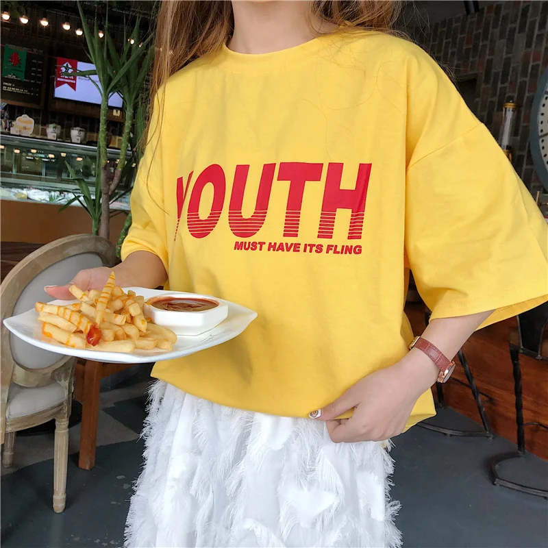 Футболка с короткими рукавами топы и футболки для женщин девочек новинка 2019 года