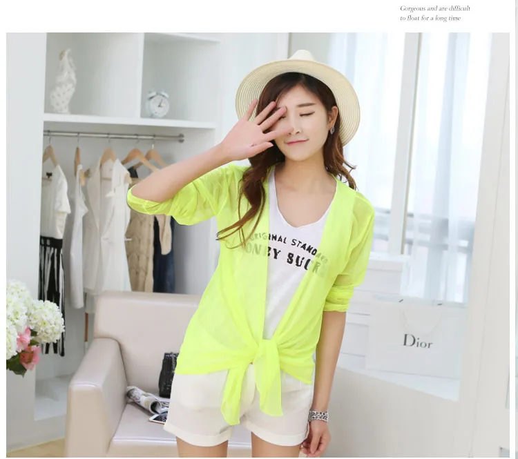 Женская уличная спортивная блузка кардиган Прозрачная женская Солнцезащитная