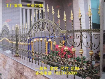 wrought iron  fence steel fence galvanized metal fences cheap picket fence boundary fence yard home garden fence
