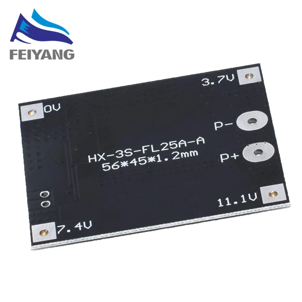 3S 25A Li-Ion 18650 BMS PCM плата защиты батареи BMS PCM с балансом для литий-ионного Lipo батареи модуль