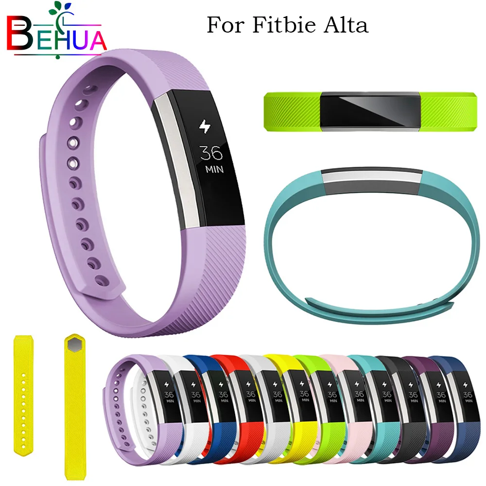 Ремешок силиконовый для наручных часов сменный Браслет смарт Fitbit Alta HR 14