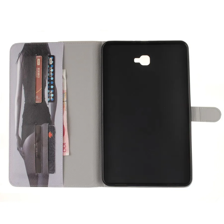 3D Рисунок льва из искусственной кожи чехол для samsung Galaxy Tab A A6 10,1 T580 T585 T580N SM-T580 чехол для планшета с отделениями для карт+ пленка+ ручка