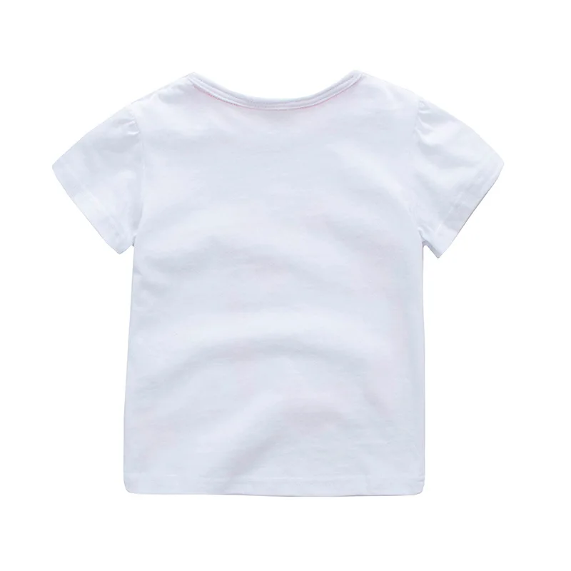 Jumingbaby/ футболка для девочек; детская футболка; летние топы с вышивкой животных; костюмы; vetement enfant fille; одежда для маленьких девочек