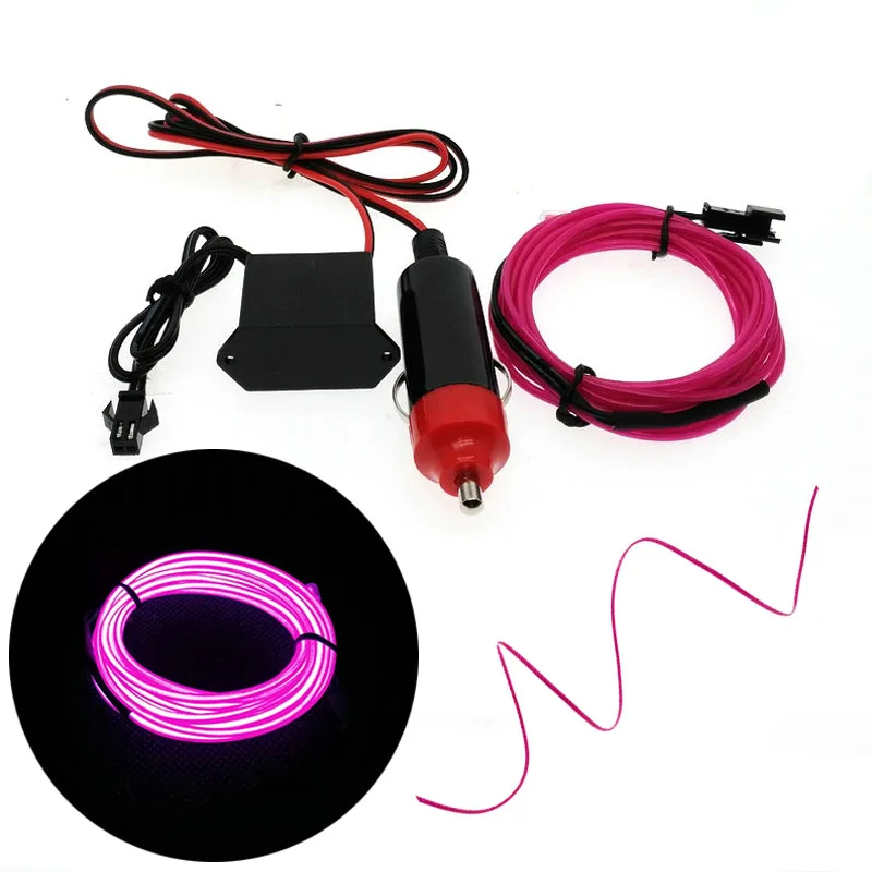 Автомобильный прикуриватель EL Wrie розетка неоновый свет автомобильный декор