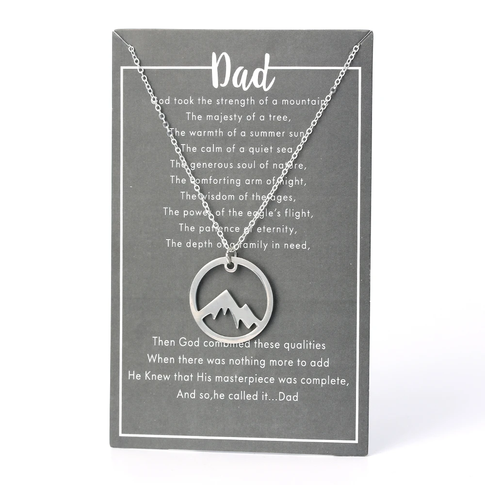 Wish Card Father как кулон &quotГора&quot ожерелье для украшения папы подарок на день