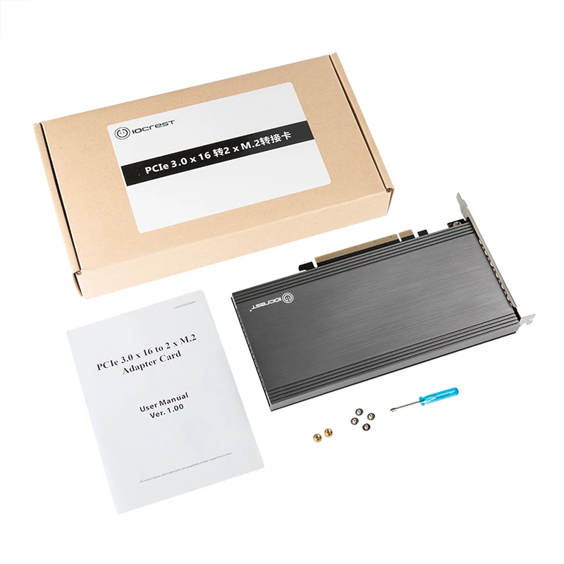 

PCI-e 16x to 2 Port M Key M.2 SSD Card for Intel 760P 600P M2 PCI express SSD Desktop Motherboard upgrade to PCIe Gen3 NVMe NGFF