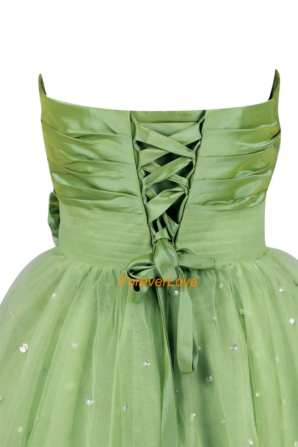 2016 Красивая Милая зеленый цветок Бисер трапециевидной формы без рукавов с