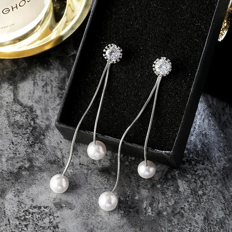 Новые модные длинные серьги для женщин большие серьги-кисточки со стразами и