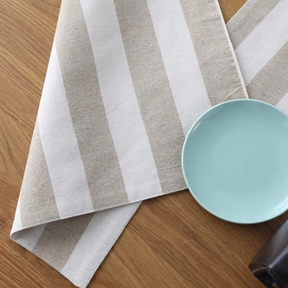 4 шт./лот черно-белые полосатые домашние льняные хлопковые детские салфетки